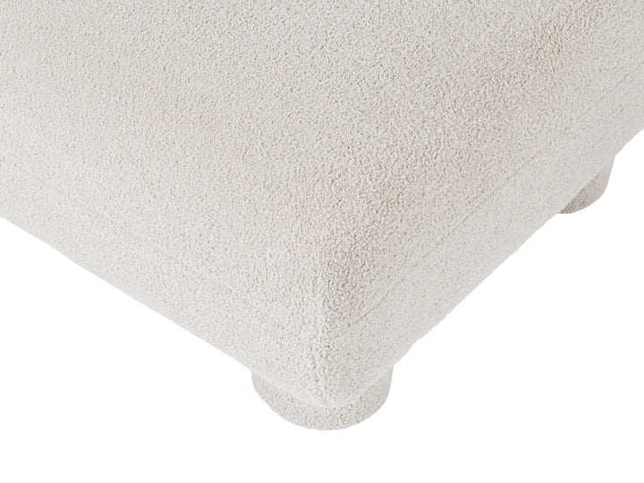 Modular Living Room Set 4 Seater Off-White Boucle with Ottoman Arlesia