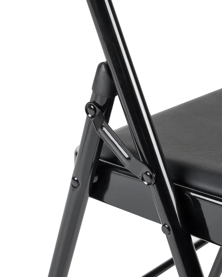 Set of 4 Folding Chairs Metal Black Aderes
