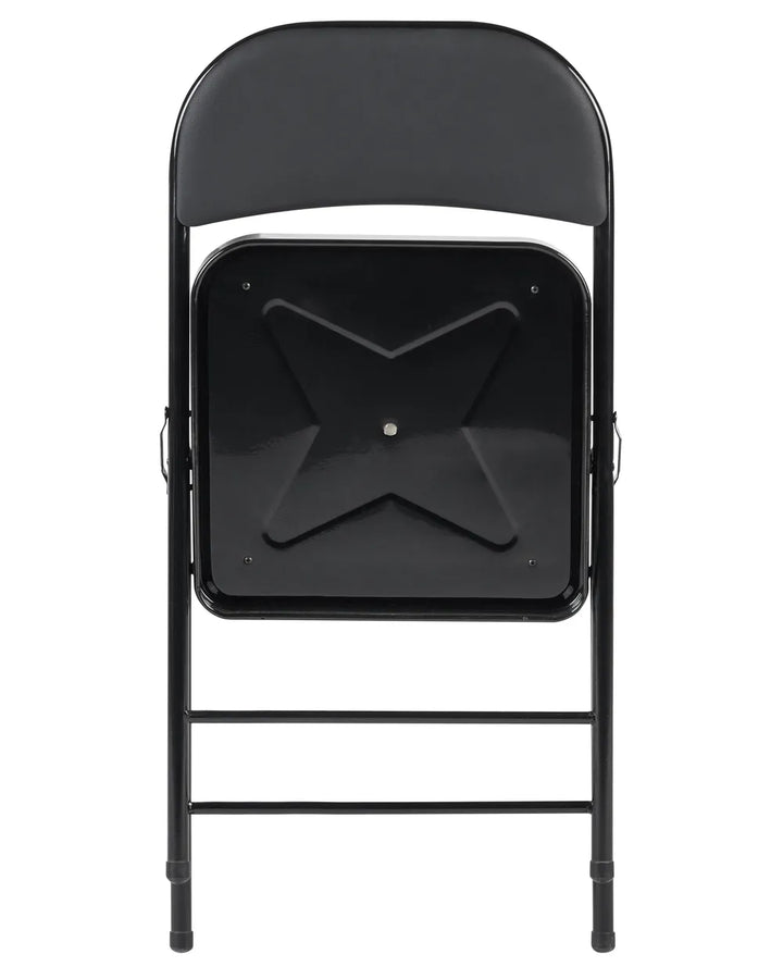 Set of 4 Folding Chairs Metal Black Aderes
