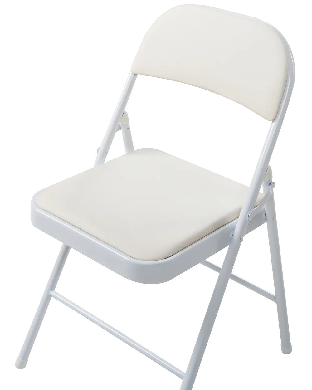 Set of 4 Folding Chairs Metal White Aderes