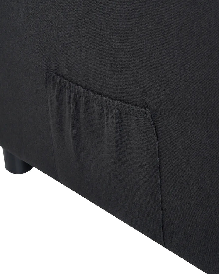 Recliner Chair Fabric Black Anndi