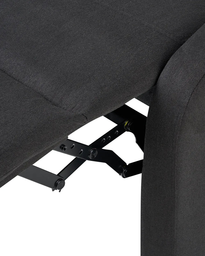 Recliner Chair Fabric Black Anndi