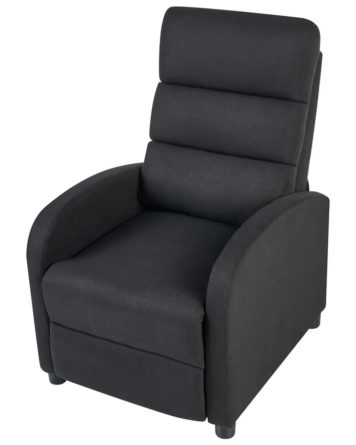 Recliner Chair Fabric Black Anndi