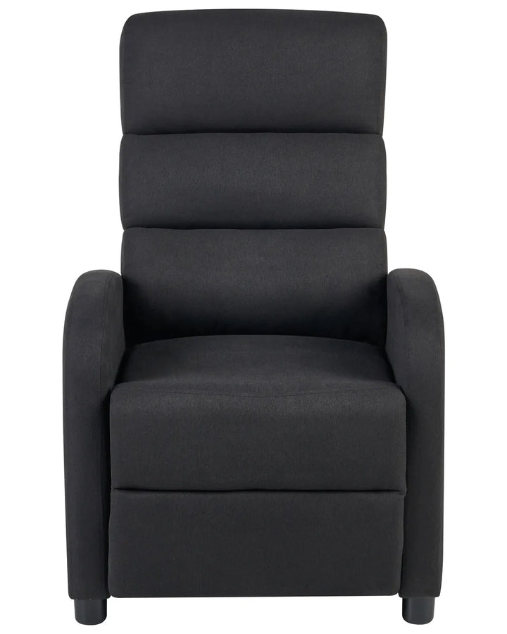 Recliner Chair Fabric Black Anndi