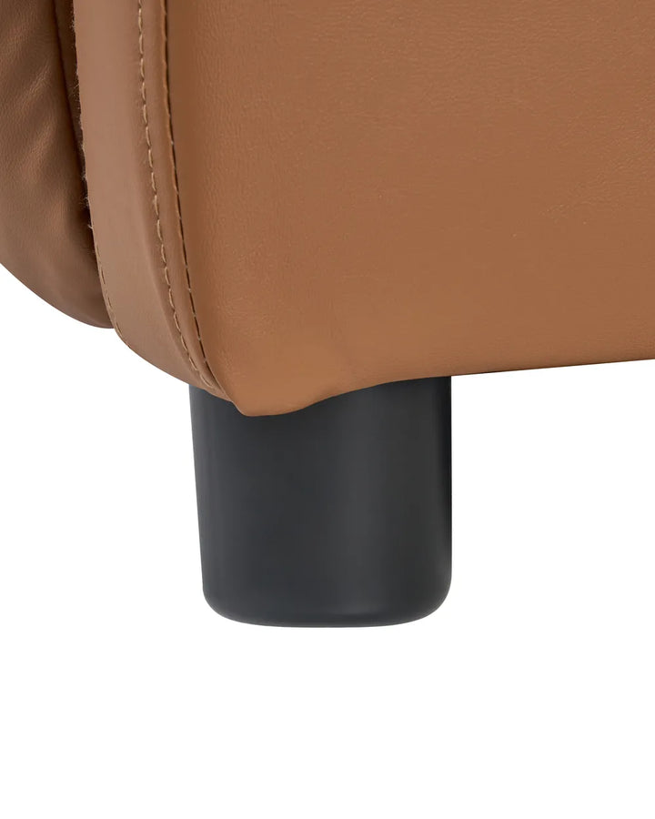 Recliner Chair Faux Leather Brown Anndi