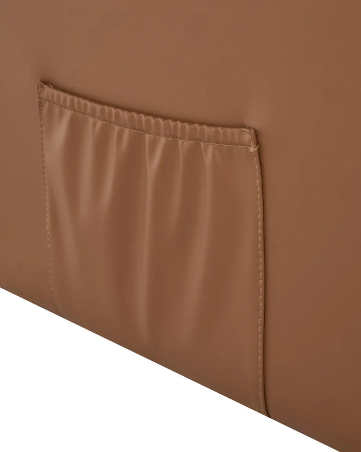Recliner Chair Faux Leather Brown Anndi