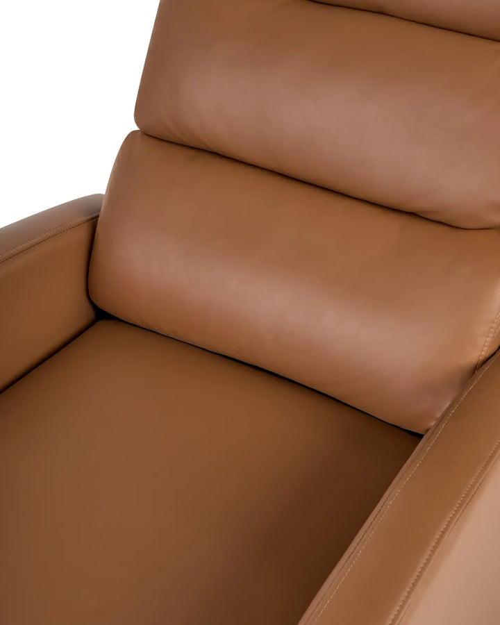 Recliner Chair Faux Leather Brown Anndi