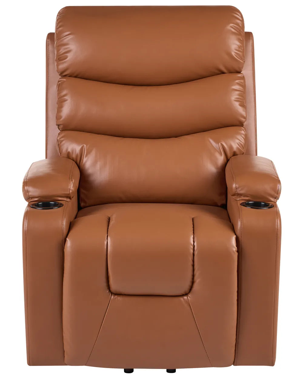 Electric Recliner Chair Faux Leather Golden Brown Wimberly