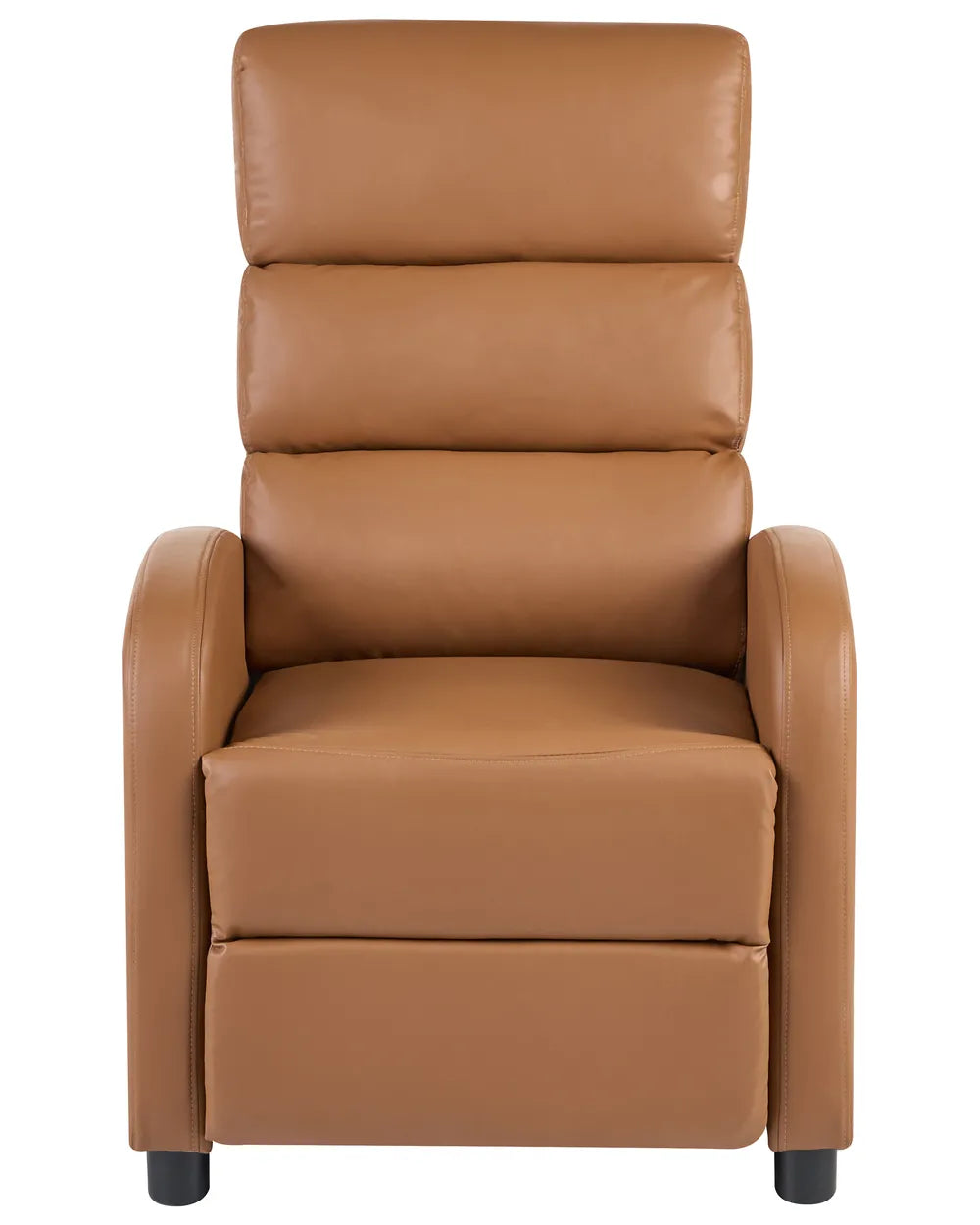Recliner Chair Faux Leather Brown Anndi