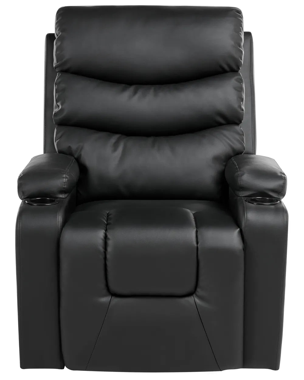 Electric Recliner Chair Faux Leather Black Wimberly