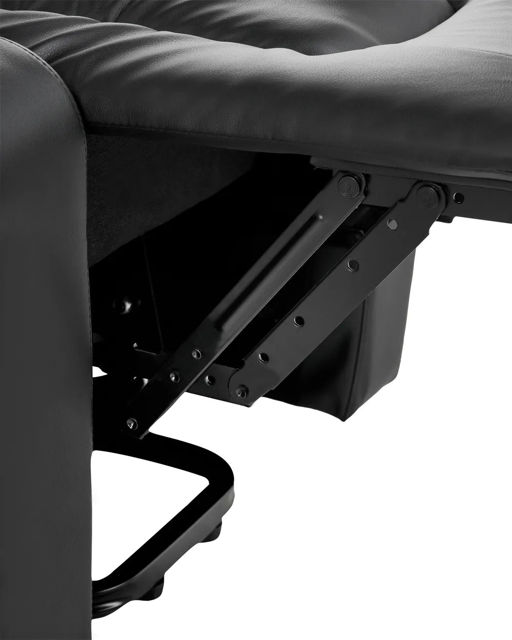 Electric Recliner Chair Faux Leather Black Wimberly