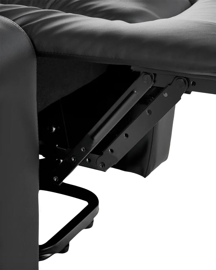 Electric Recliner Chair Faux Leather Black Wimberly