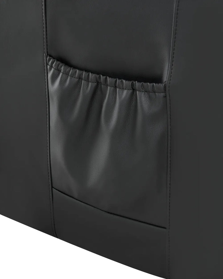 Electric Recliner Chair Faux Leather Black Wimberly