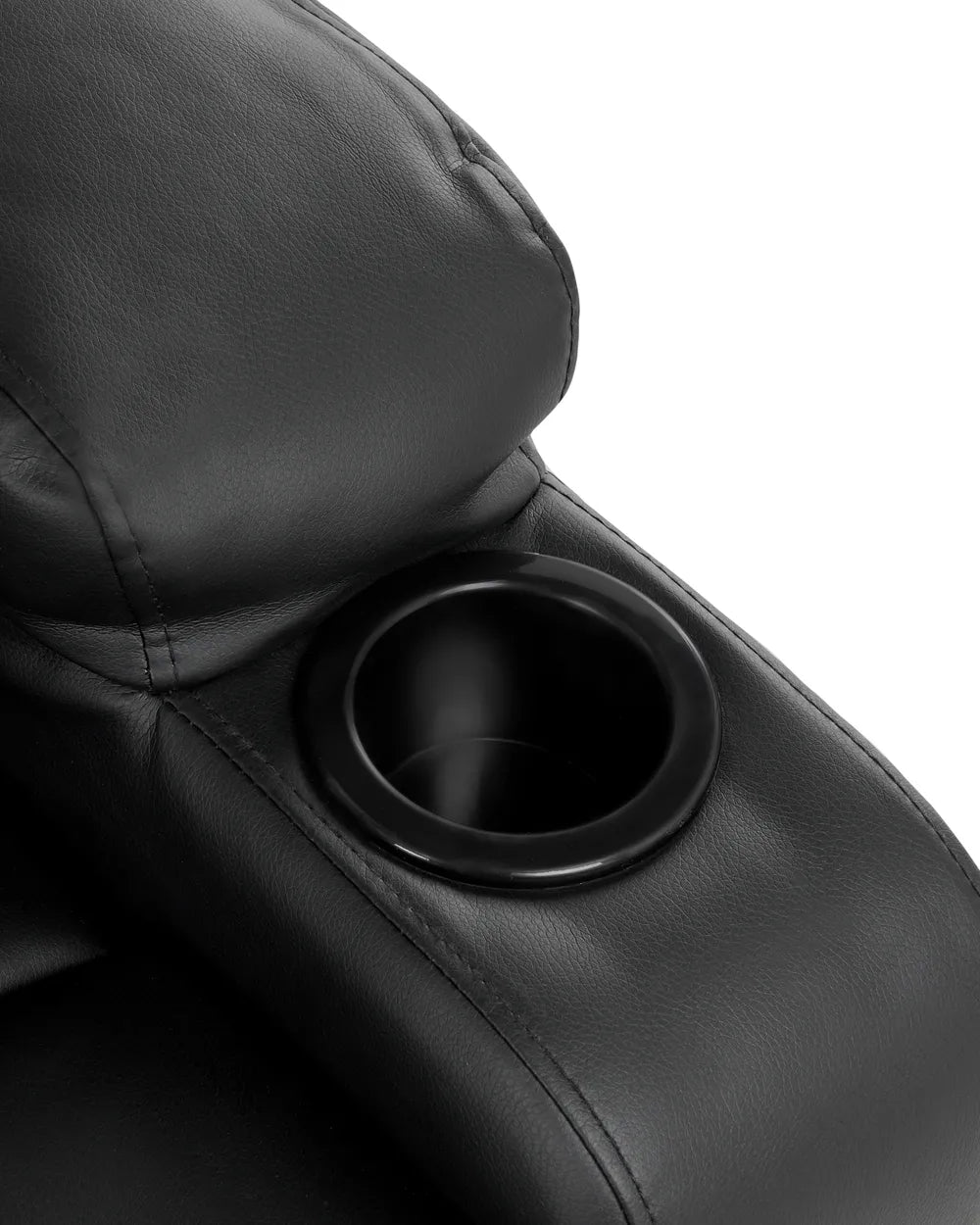 Electric Recliner Chair Faux Leather Black Wimberly