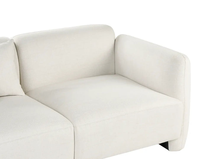 Sofa 3 Seater Fabric Off-White Aishe