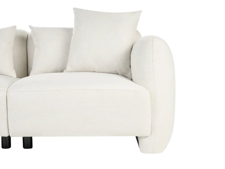 Sofa 3 Seater Fabric Off-White Aishe