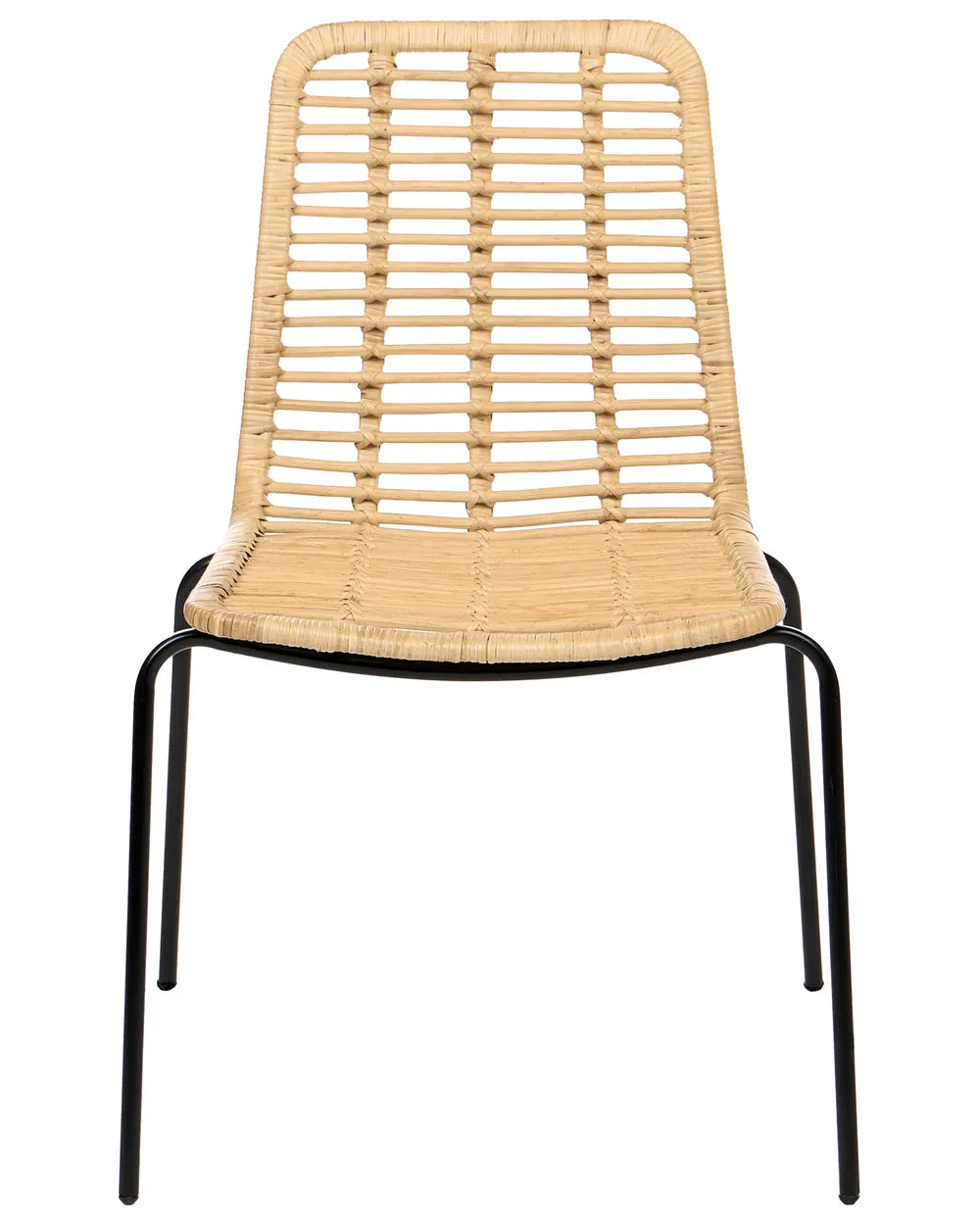 Set of 2 Dining Chairs Rattan Natural Danard