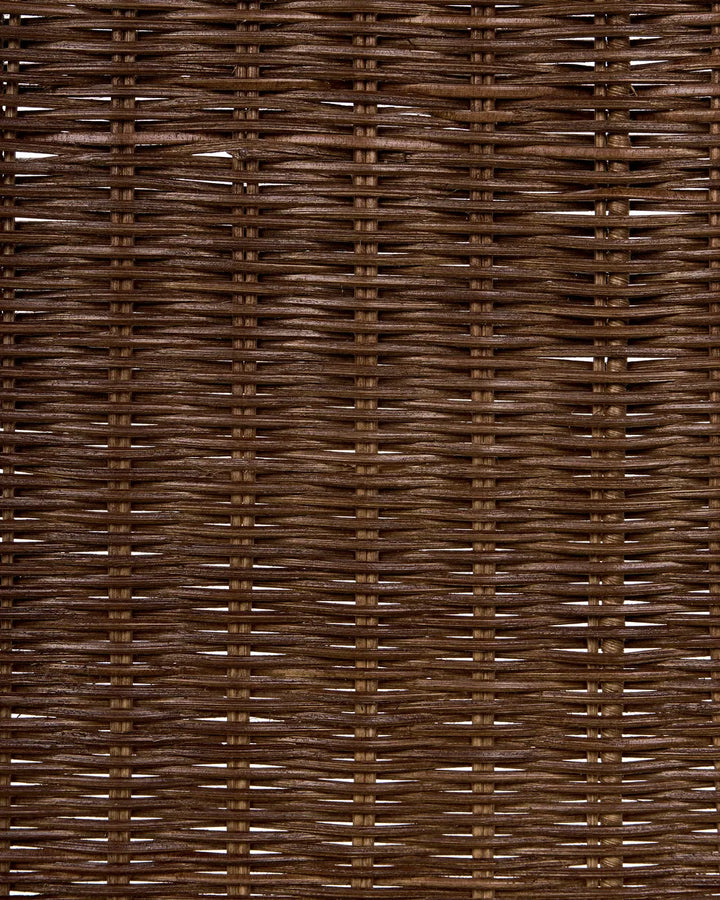 Set of 2 Dining Chairs Rattan Dark Brown Andrena