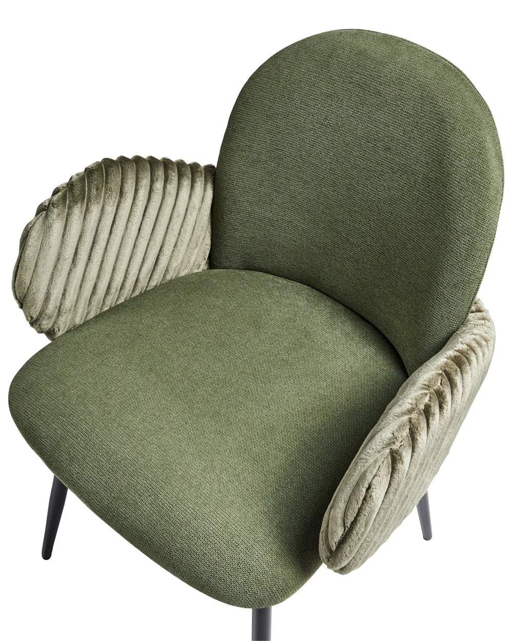 Set of 2 Dining Chairs Fabric Green Holly