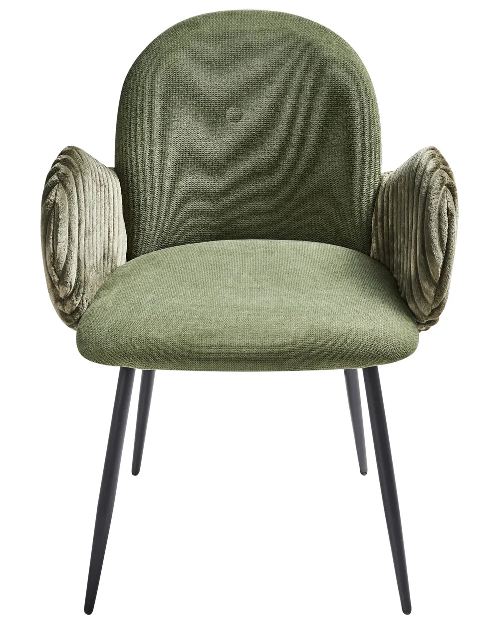 Set of 2 Dining Chairs Fabric Green Holly