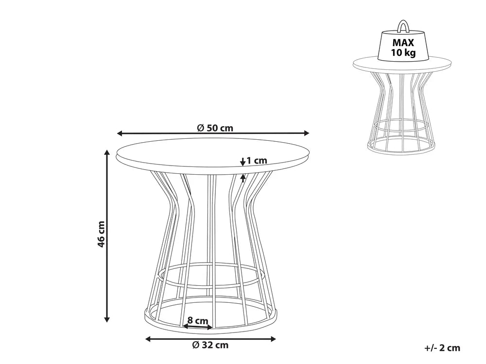 Coffee Table White Marble Glennia