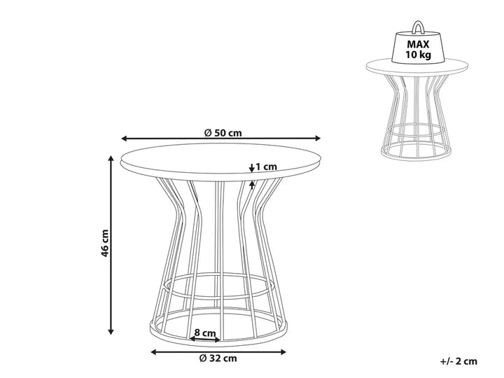 Coffee Table White Marble Glennia