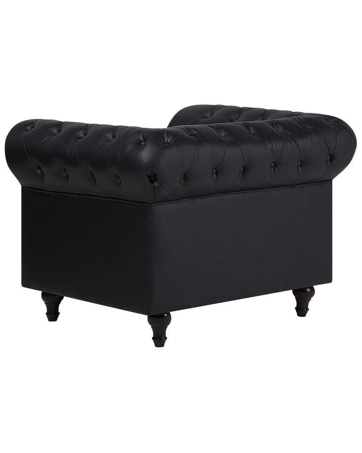 Armchair Faux Leather Black Besnard