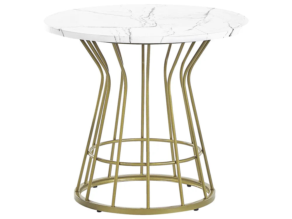White marble-effect coffee table