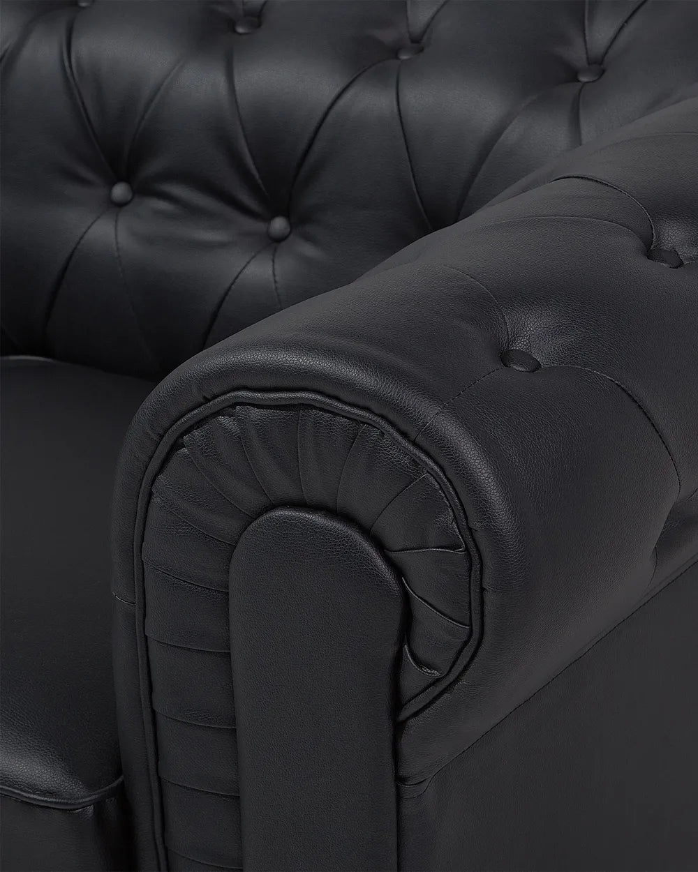 Armchair Faux Leather Black Besnard