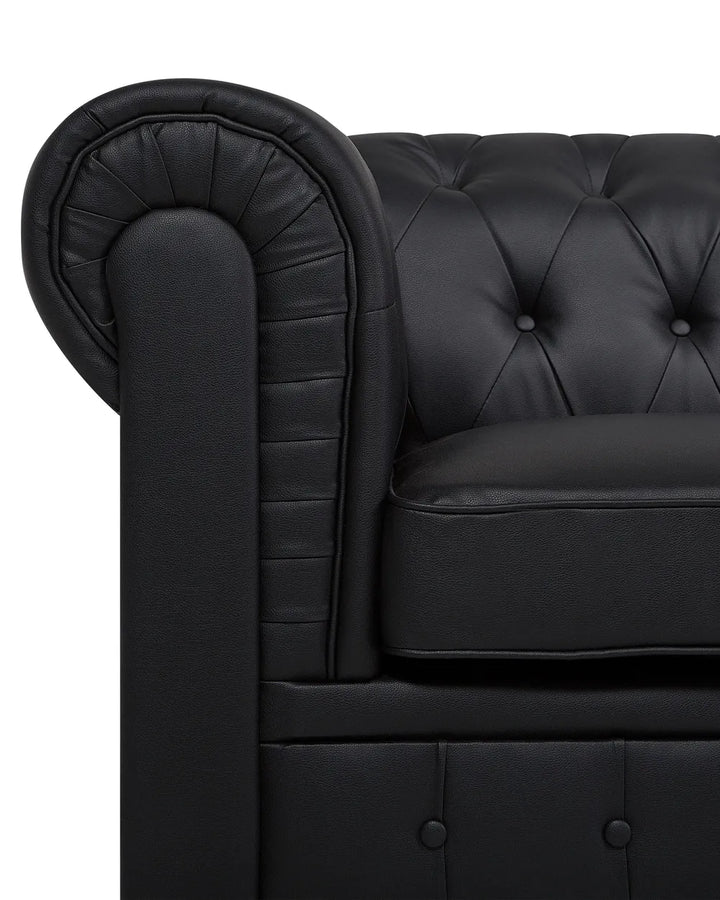 Armchair Faux Leather Black Besnard