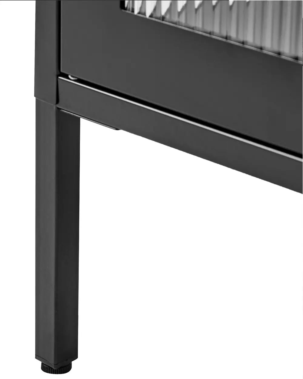 Glass Display Sideboard Metal 90 cm Black Carbin