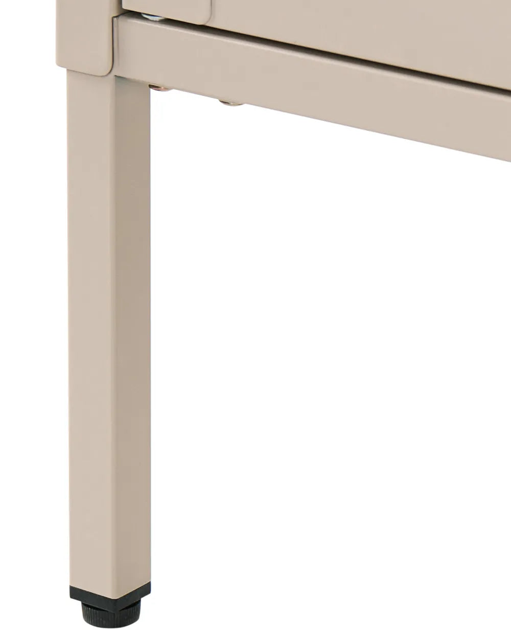 Glass Display Sideboard Metal 90 cm Beige Carbin