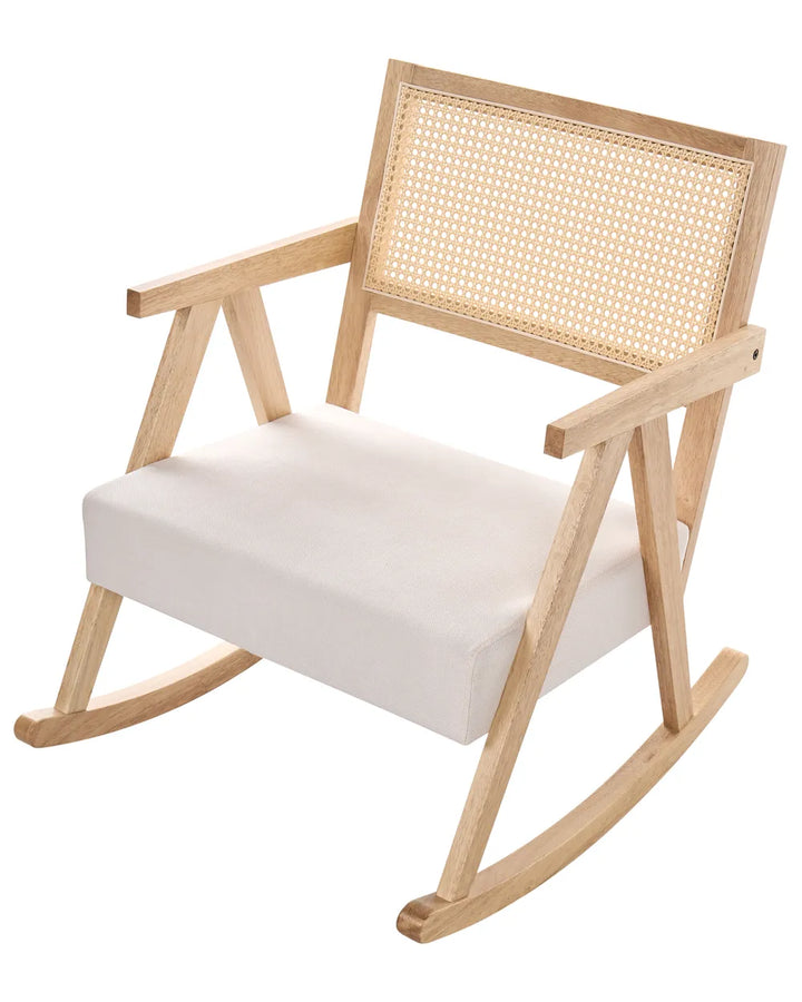 Rocking Chair Wood Light Brown/ Light Beige Teralyn