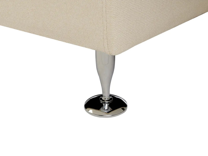 Curved Sofa 7 Seater Fabric Beige Colman