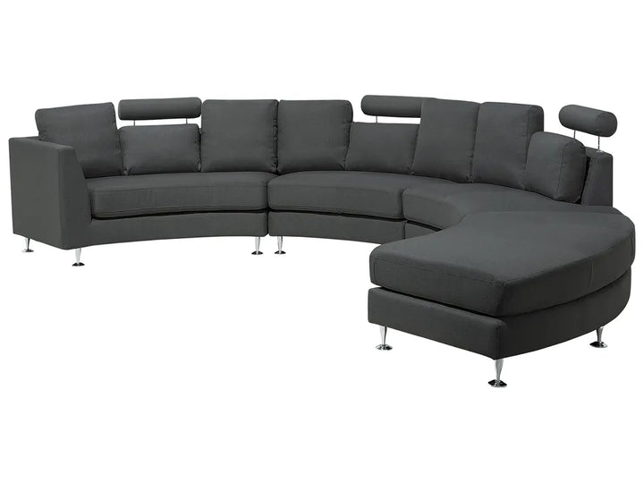 Gray sectional sofa on a white background