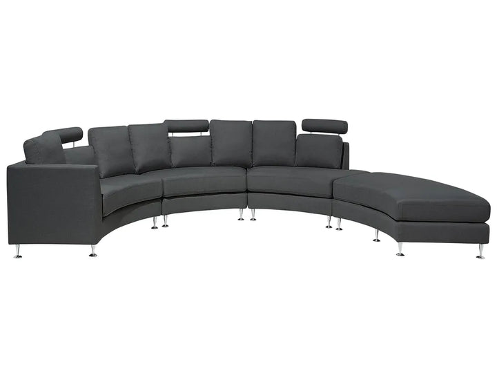 Gray sectional sofa on a white background