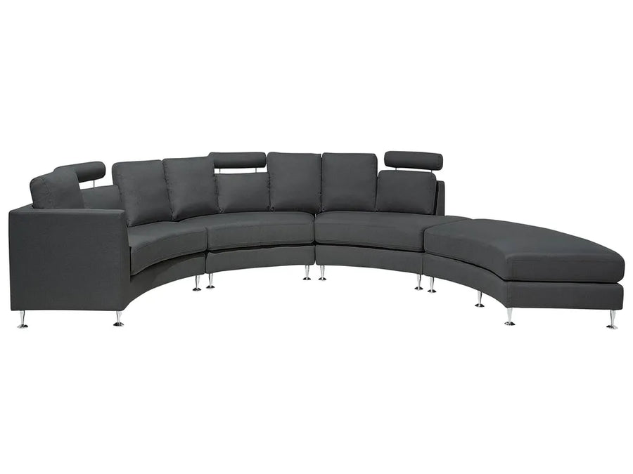 Gray sectional sofa on a white background