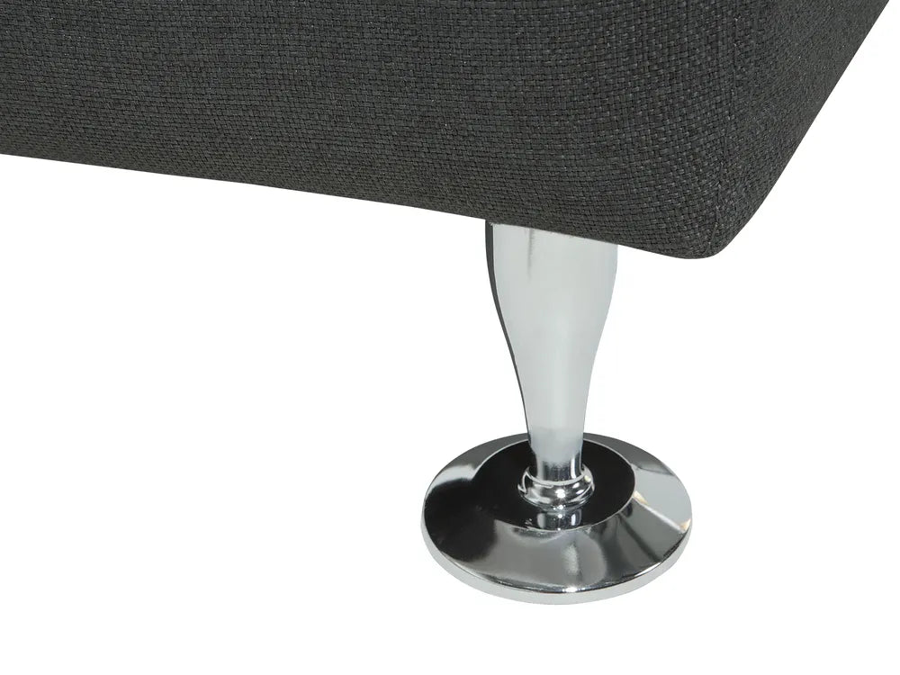 Curved Sofa 7 Seater Fabric Dark Grey Colman