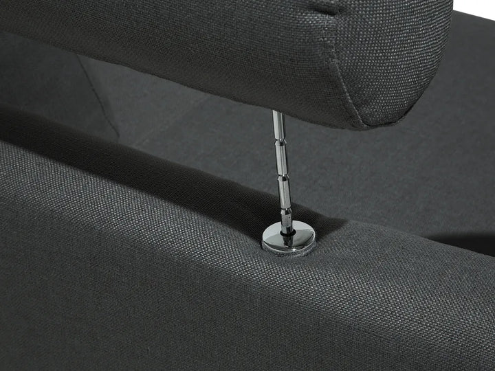 Curved Sofa 7 Seater Fabric Dark Grey Colman