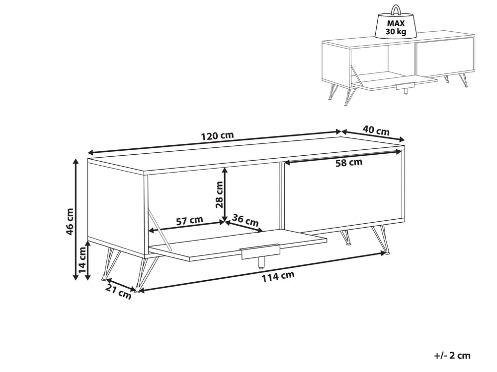 TV Stand Grey Concrete Effect Nathasa