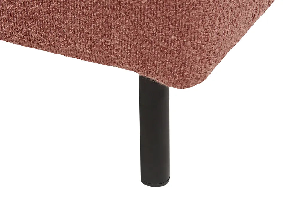 Left-Hand Chaise Longue Boucle Pink Nicky