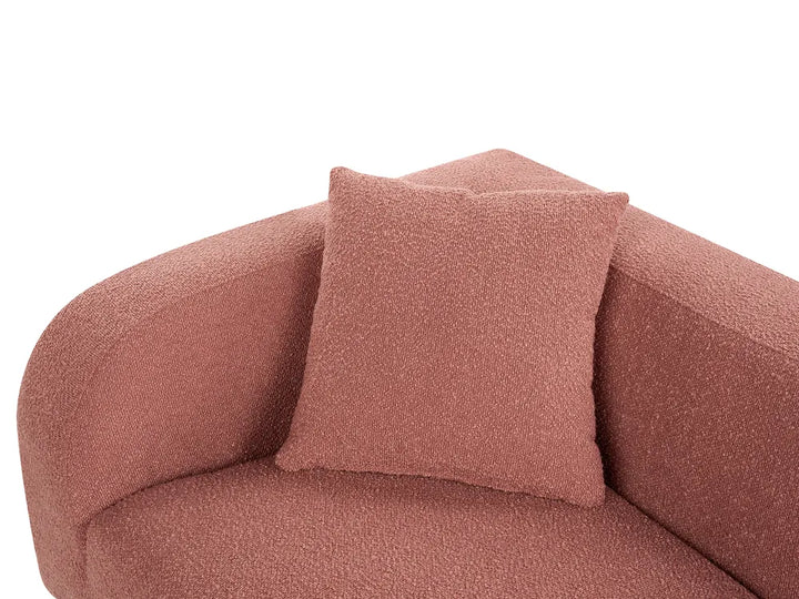 Left-Hand Chaise Longue Boucle Pink Nicky