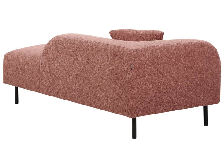 Left-Hand Chaise Longue Boucle Pink Nicky