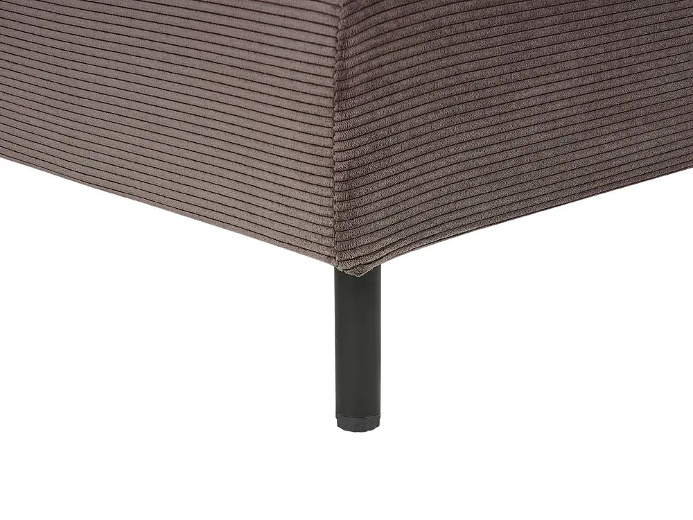 Modular Corner Sofa 3 Seater Corduroy Dark Brown Right Hand Nyhan