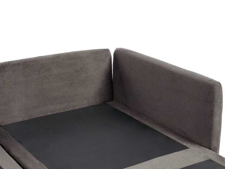 Modular Corner Sofa 3 Seater Corduroy Dark Brown Right Hand Nyhan