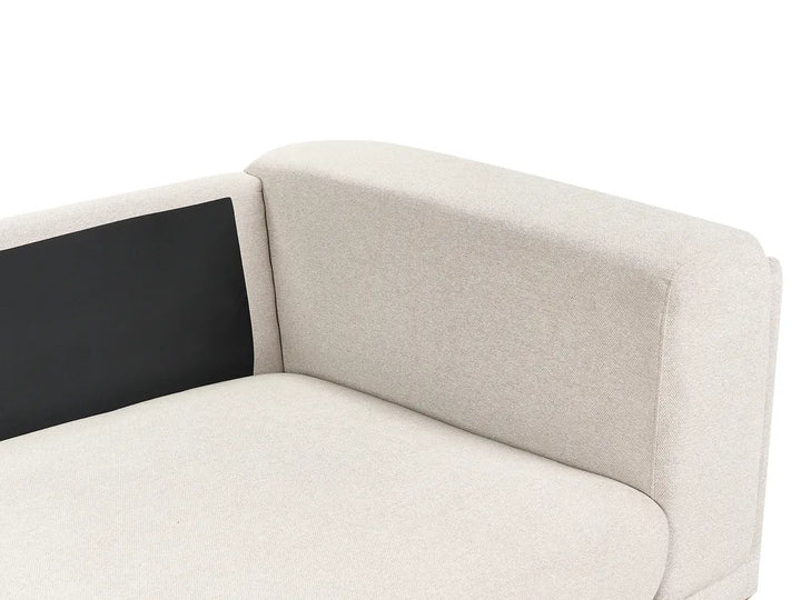 Sofa 4 Seater Fabric Light Beige Josanna