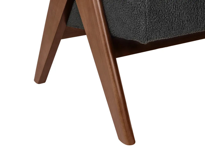 Sofa 2 Seater Boucle Black/ Dark Brown Ludine