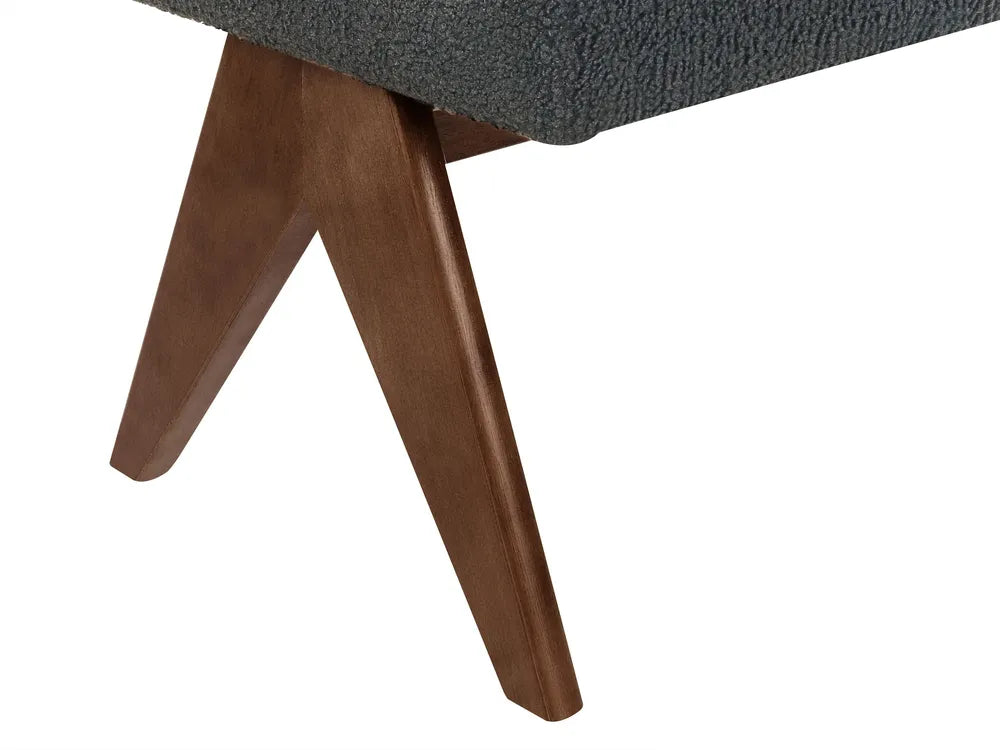 Living Room Set Boucle Black/ Dark Brown Ludine
