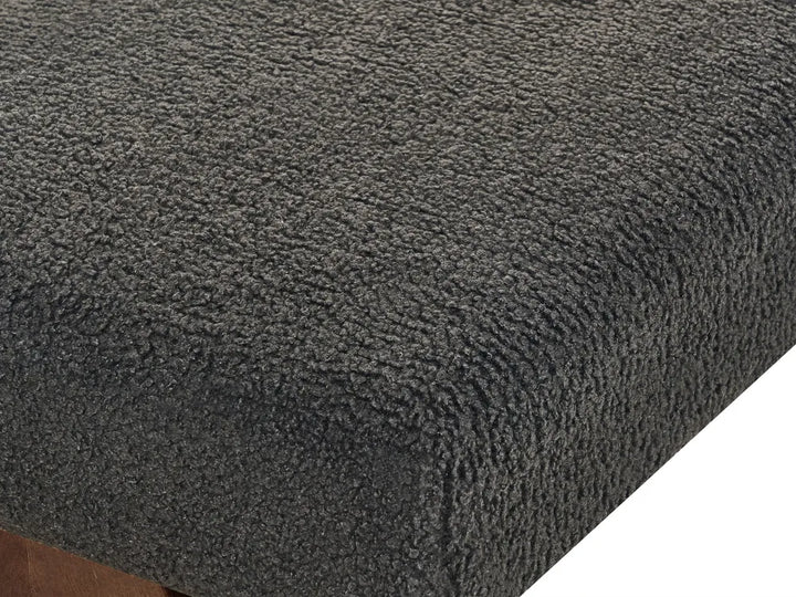 Living Room Set Boucle Black/ Dark Brown Ludine