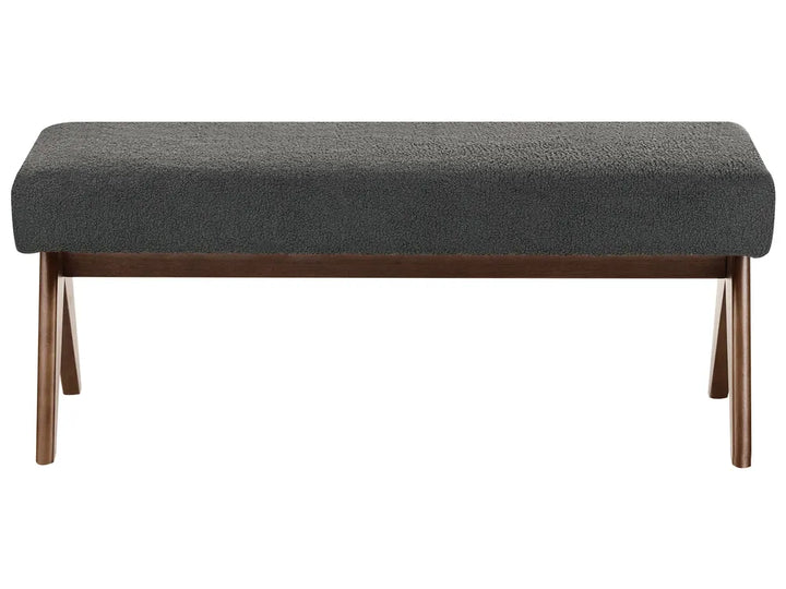 Living Room Set Boucle Black/ Dark Brown Ludine